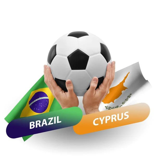 Soccer Football Competition Match National Teams Brazil Cyprus — Stock fotografie