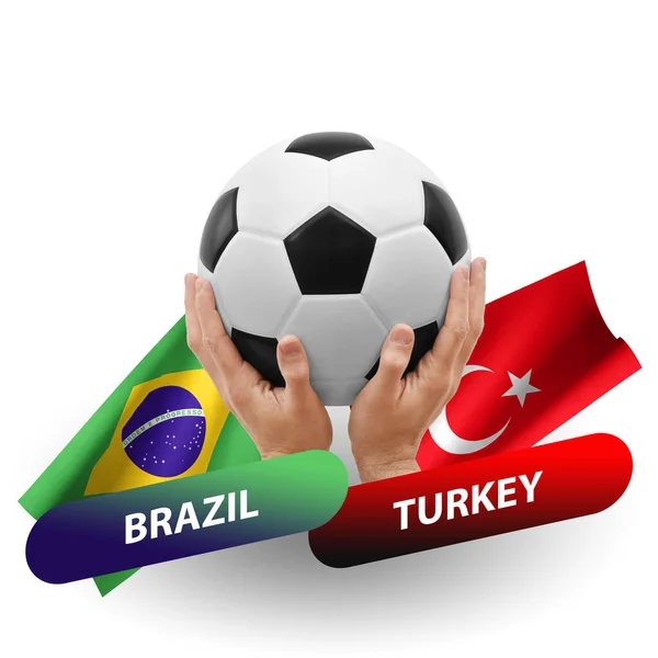 Soccer Football Competition Match National Teams Brazil Turkey — Stock Fotó