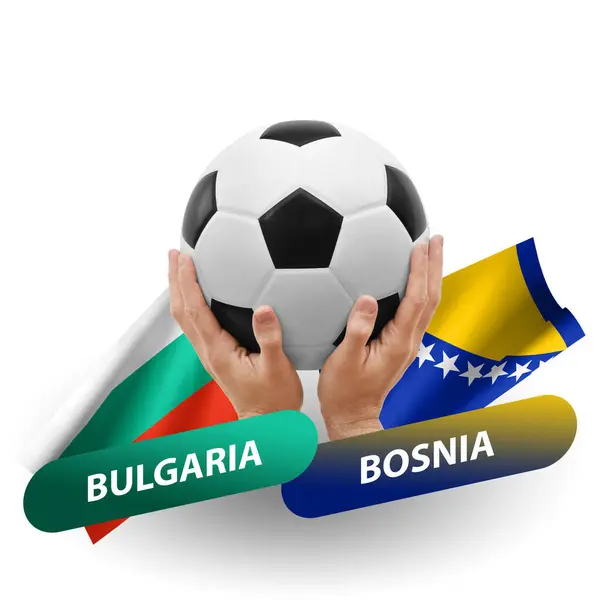 Football Match Compétition Football Équipes Nationales Bulgaria Bosnia — Photo