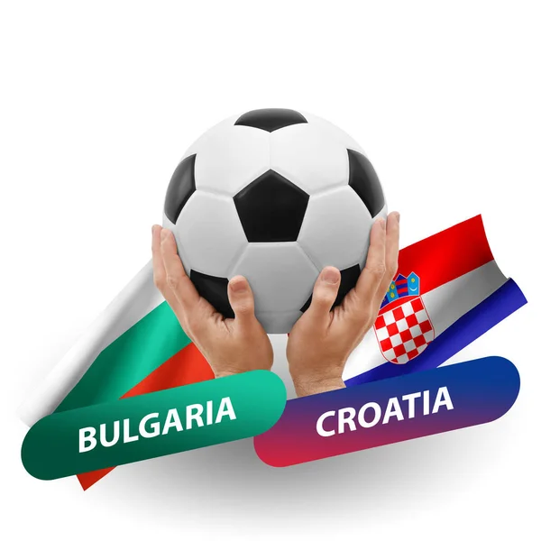 Soccer Football Competition Match National Teams Bulgaria Croatia — Fotografia de Stock