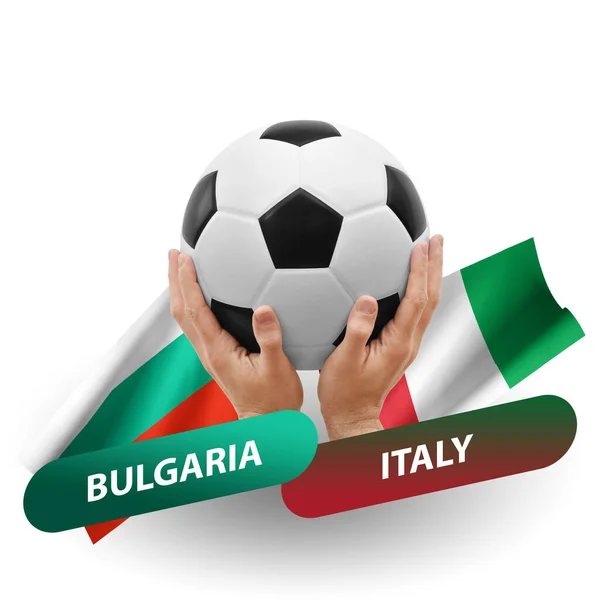 Ποδόσφαιρο Ποδόσφαιρο Αγώνα Εθνικές Ομάδες Βουλγαρία Εναντίον Ιταλίας — Φωτογραφία Αρχείου