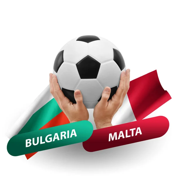 Ποδόσφαιρο Ποδόσφαιρο Αγώνα Εθνικές Ομάδες Βουλγαρία Malta — Φωτογραφία Αρχείου