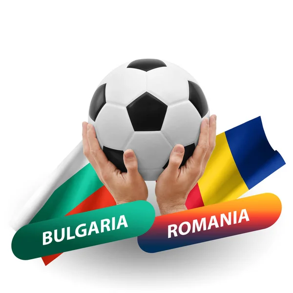 Soccer Football Competition Match National Teams Bulgaria Romania — Photo