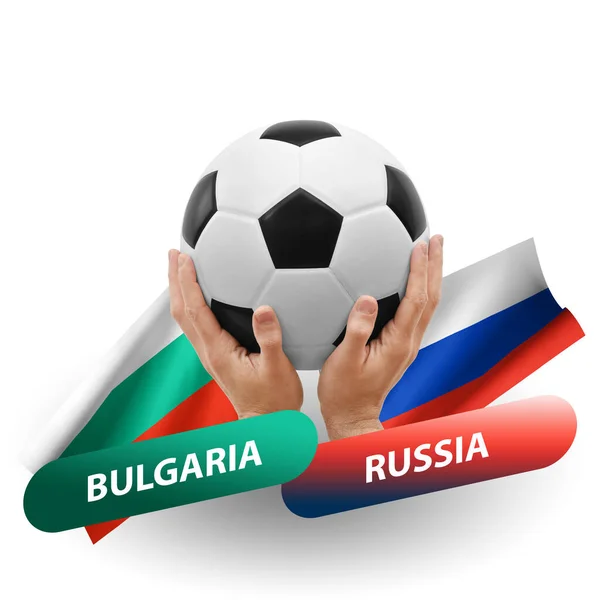 Soccer Football Competition Match National Teams Bulgaria Russia — Stock Photo, Image