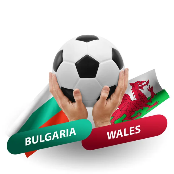 Soccer Football Competition Match National Teams Bulgaria Wales — Stockfoto