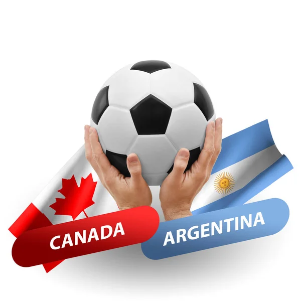 Soccer Football Competition Match National Teams Canada Argentina — 图库照片