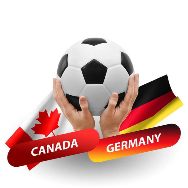 Soccer Football Competition Match National Teams Canada Germany — Stock fotografie