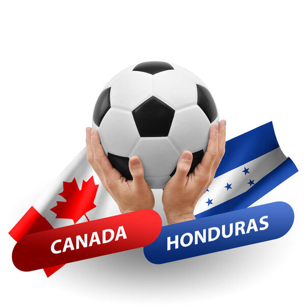 Soccer football competition match, national teams canada vs honduras