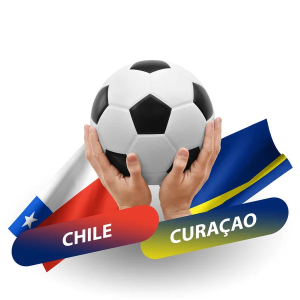 Soccer Football Competition Match National Teams Chile Curacao — Stock Fotó