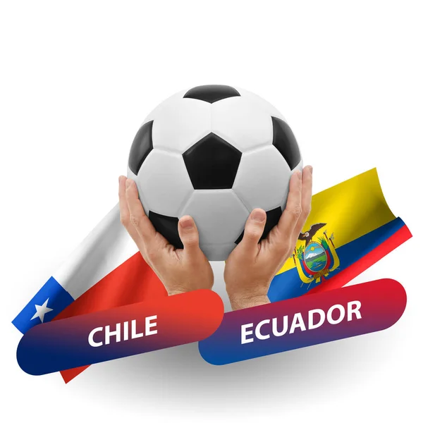 Soccer Football Competition Match National Teams Chile Ecuador — Stock Fotó