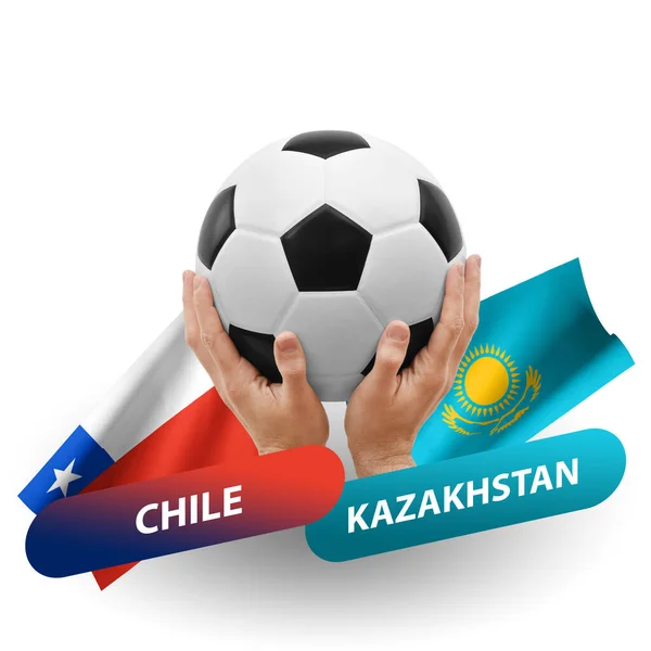 Soccer Football Competition Match National Teams Chile Kazakhstan — Zdjęcie stockowe