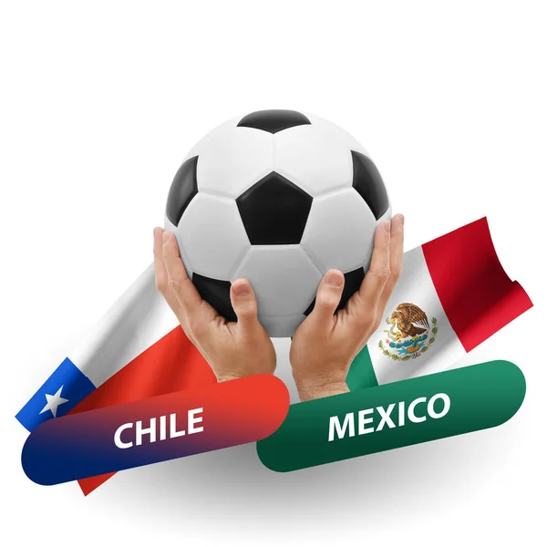 Soccer Football Competition Match National Teams Chile Mexico — Stock fotografie