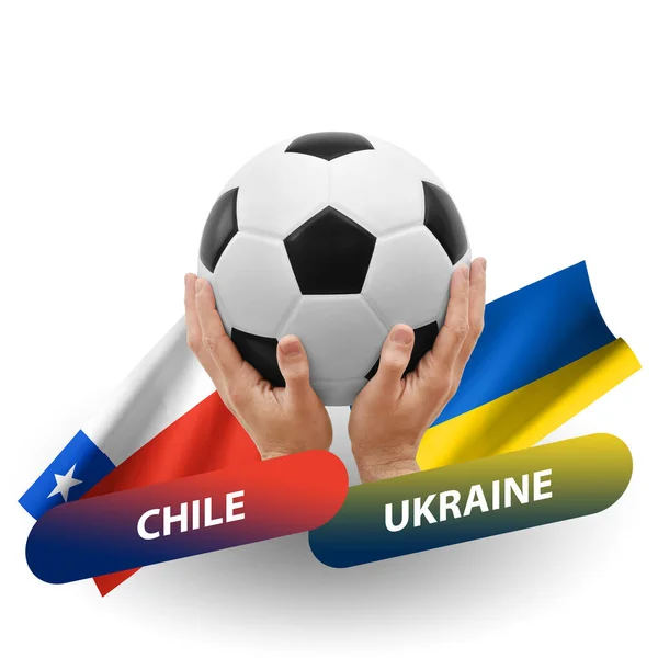 Soccer Football Competition Match National Teams Chile Ukraine — Stockfoto