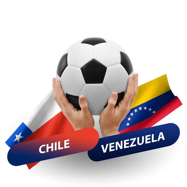 Soccer Football Competition Match National Teams Chile Venezuela — стоковое фото
