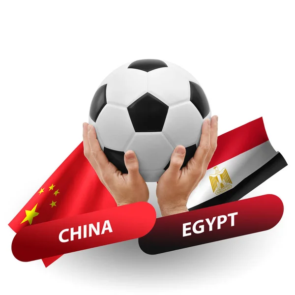 Soccer Football Competition Match National Teams China Egypt — Fotografia de Stock