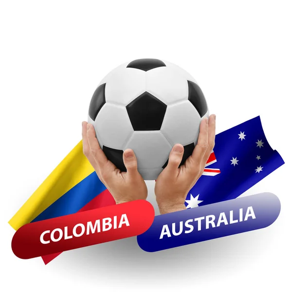 Soccer Football Competition Match National Teams Colombia Australia — Foto de Stock