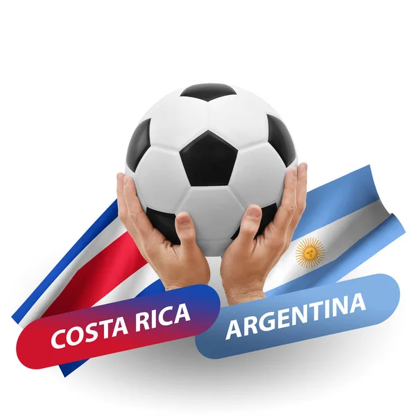 Soccer Football Competition Match National Teams Costa Rica Argentina — стоковое фото