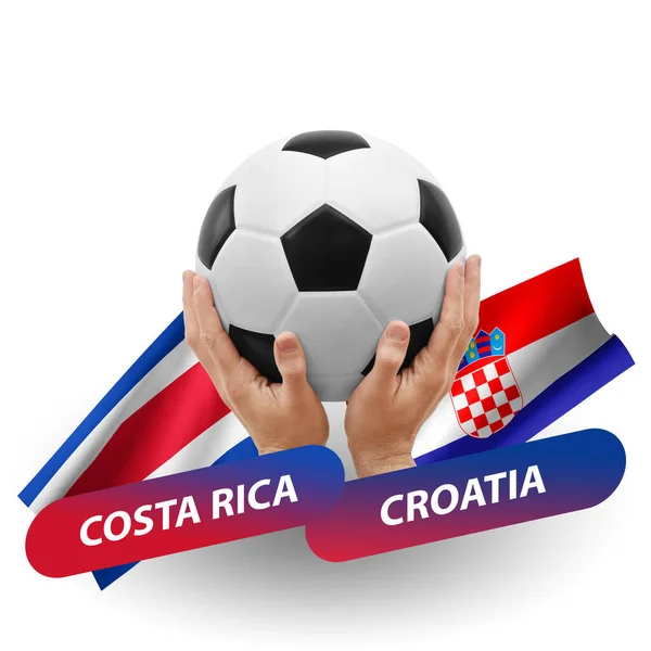 Soccer Football Competition Match National Teams Costa Rica Croatia — стокове фото