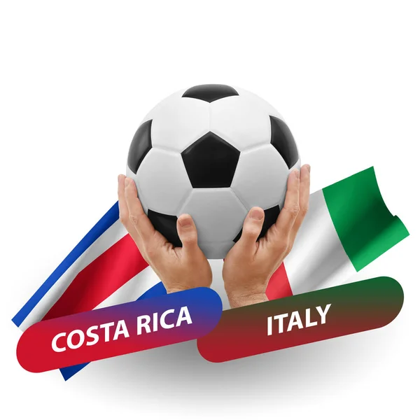 Ποδόσφαιρο Ποδοσφαιρικός Αγώνας Εθνικές Ομάδες Costa Rica Εναντίον Ιταλίας — Φωτογραφία Αρχείου