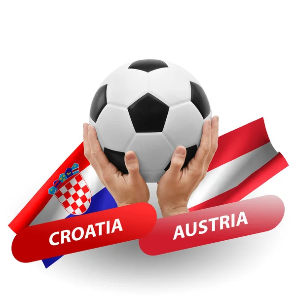 Soccer Football Competition Match National Teams Croatia Austria — Photo