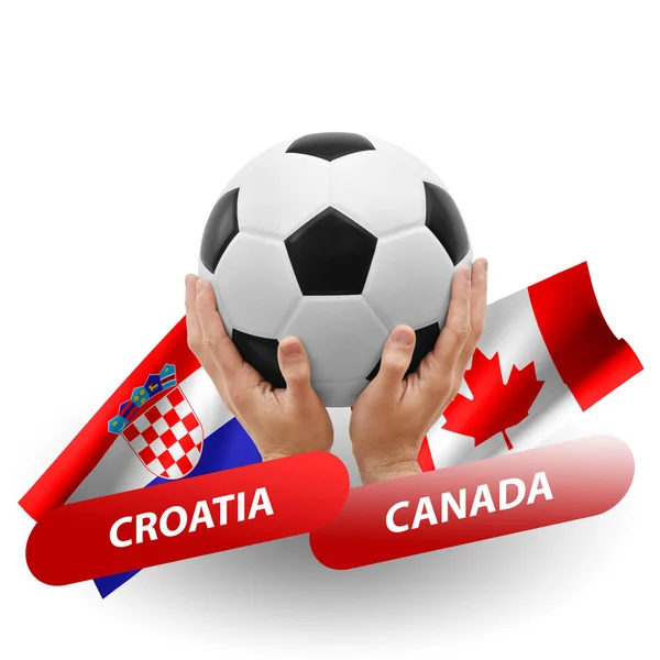 Soccer Football Competition Match National Teams Croatia Canada — стокове фото