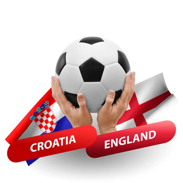 Soccer Football Competition Match National Teams Croatia England — Photo