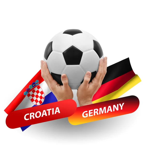 Soccer Football Competition Match National Teams Croatia Germany — Fotografia de Stock