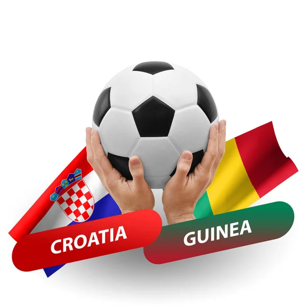 Soccer Football Competition Match National Teams Croatia Guinea — стокове фото