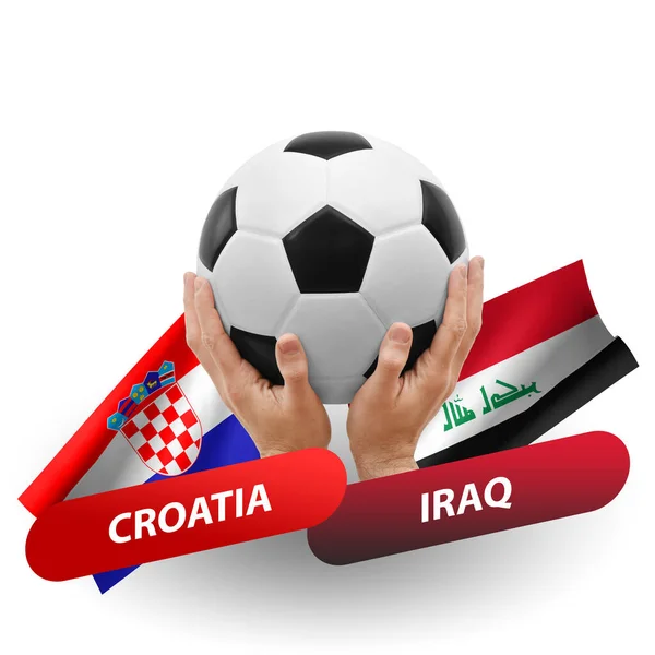Soccer Football Competition Match National Teams Croatia Iraq — Stockfoto