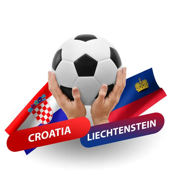 Soccer Football Competition Match National Teams Croatia Liechtenstein — Fotografia de Stock