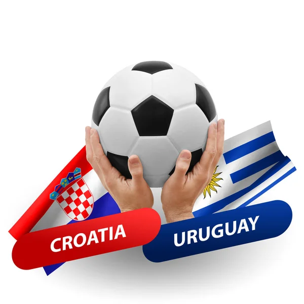 Soccer Football Competition Match National Teams Croatia Uruguay — Stockfoto