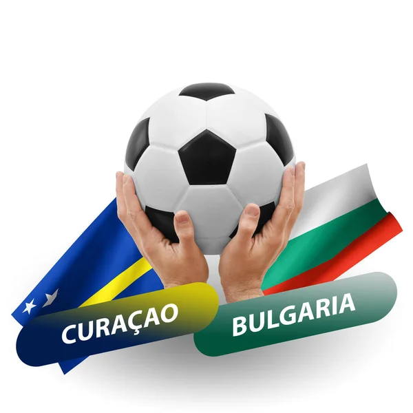 Soccer Football Competition Match National Teams Curacao Bulgaria — Stock Fotó
