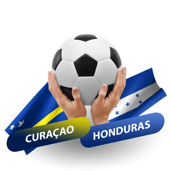 Soccer Football Competition Match National Teams Curacao Honduras — Stock Fotó