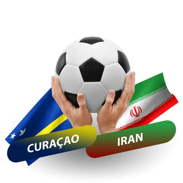 Soccer Football Competition Match National Teams Curacao Iran — Stockfoto