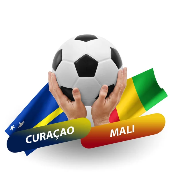 Soccer Football Competition Match National Teams Curacao Mali — Stock Fotó