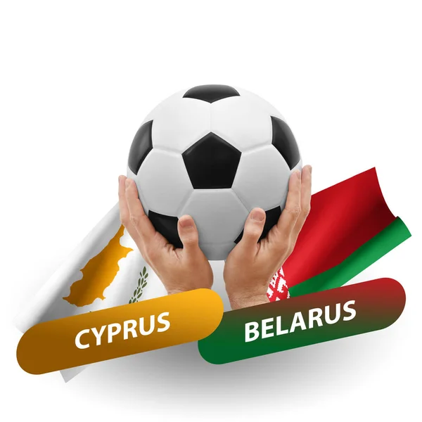 Ποδόσφαιρο Αγώνα Ποδοσφαίρου Εθνικές Ομάδες Cyprus Belarus — Φωτογραφία Αρχείου
