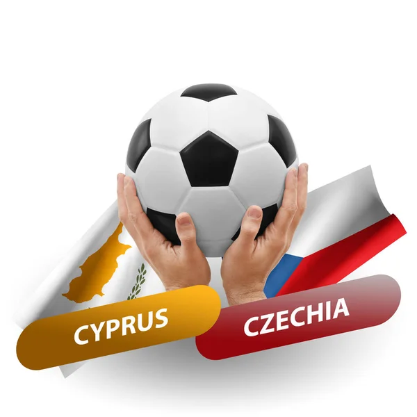 Soccer Football Competition Match National Teams Cyprus Czechia — Stock fotografie