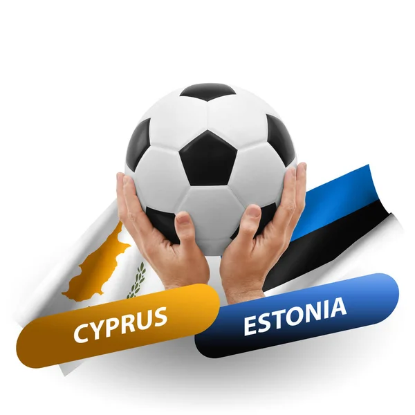 Ποδόσφαιρο Ποδόσφαιρο Αγώνα Εθνικές Ομάδες Cyprus Estonia — Φωτογραφία Αρχείου