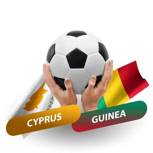 Soccer Football Competition Match National Teams Cyprus Guinea — Stock fotografie