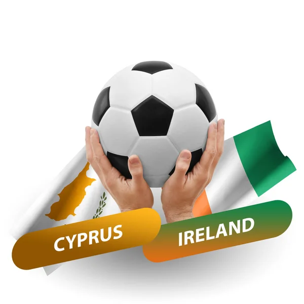 Ποδόσφαιρο Αγώνα Ποδοσφαίρου Εθνικές Ομάδες Cyprus Ιρλανδία — Φωτογραφία Αρχείου