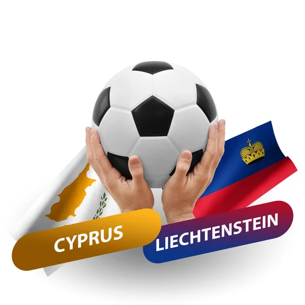 Soccer Football Competition Match National Teams Cyprus Liechtenstein — стокове фото