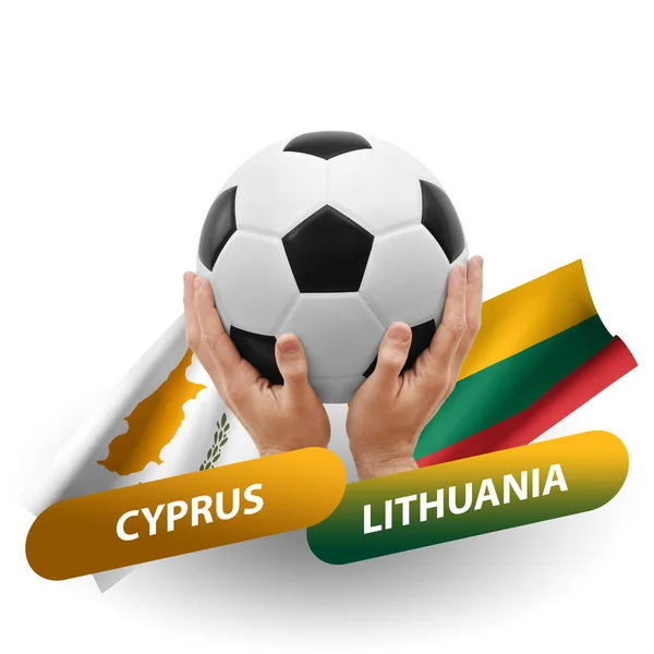 Ποδόσφαιρο Ποδόσφαιρο Αγώνα Εθνικές Ομάδες Cyprus Lithuania — Φωτογραφία Αρχείου