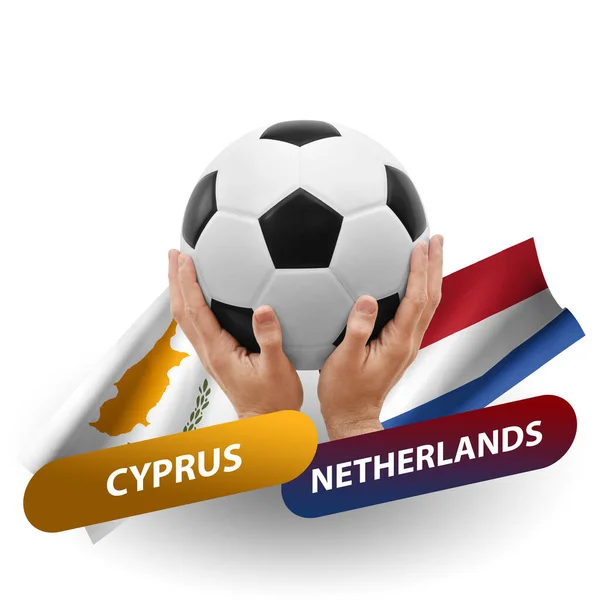 Soccer Football Competition Match National Teams Cyprus Netherlands — Stock Photo, Image