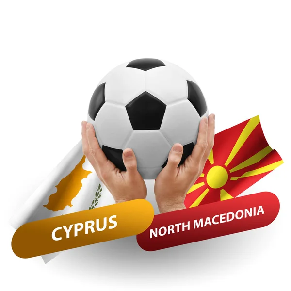 Soccer Football Competition Match National Teams Cyprus North Macedonia — Stock fotografie