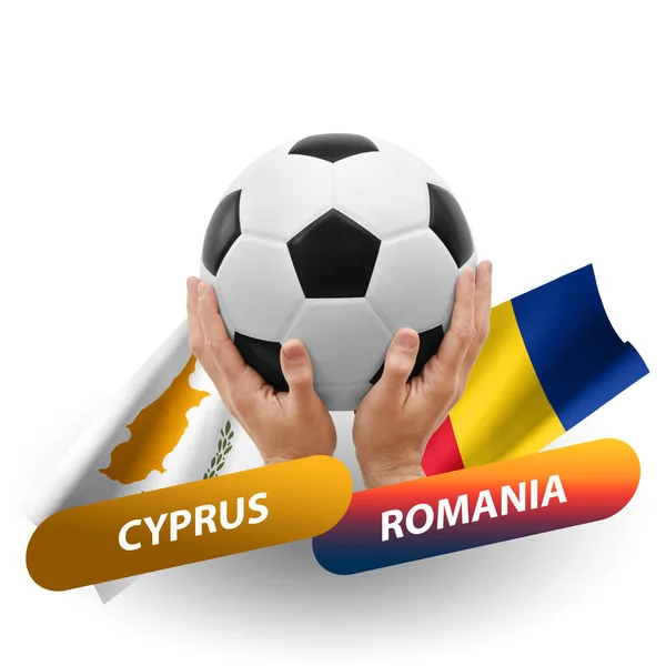 Soccer Football Competition Match National Teams Cyprus Romania — 图库照片