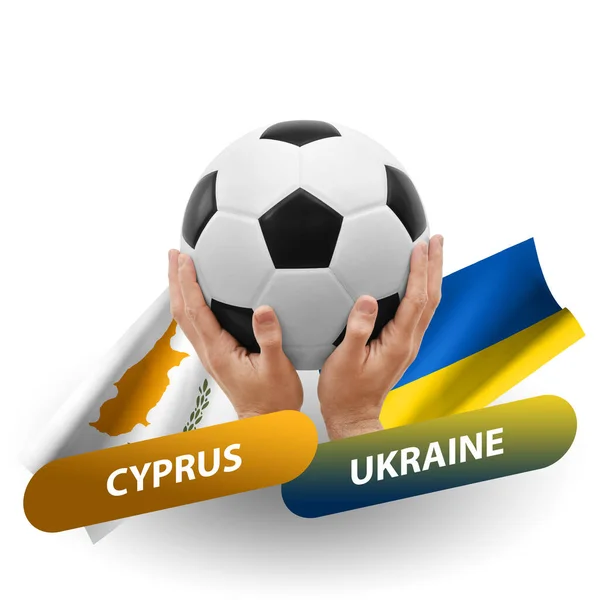 Soccer Football Competition Match National Teams Cyprus Ukraine — Stock fotografie