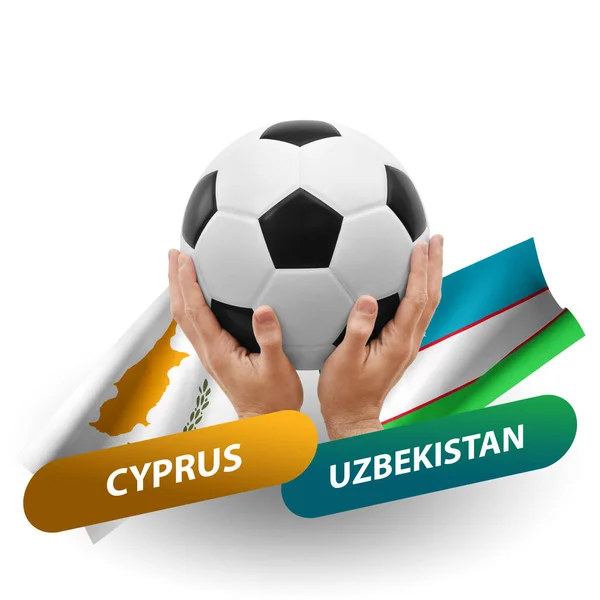 Soccer Football Competition Match National Teams Cyprus Uzbekistan — Stock fotografie