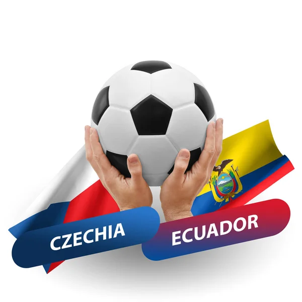 Soccer Football Competition Match National Teams Czechia Ecuador — Stockfoto