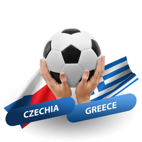 Football Match Compétition Football Les Équipes Nationales Czechia Grèce — Photo