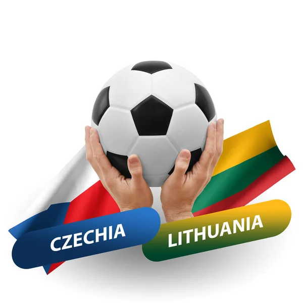 Football Match Compétition Football Les Équipes Nationales Czechia Lithuania — Photo